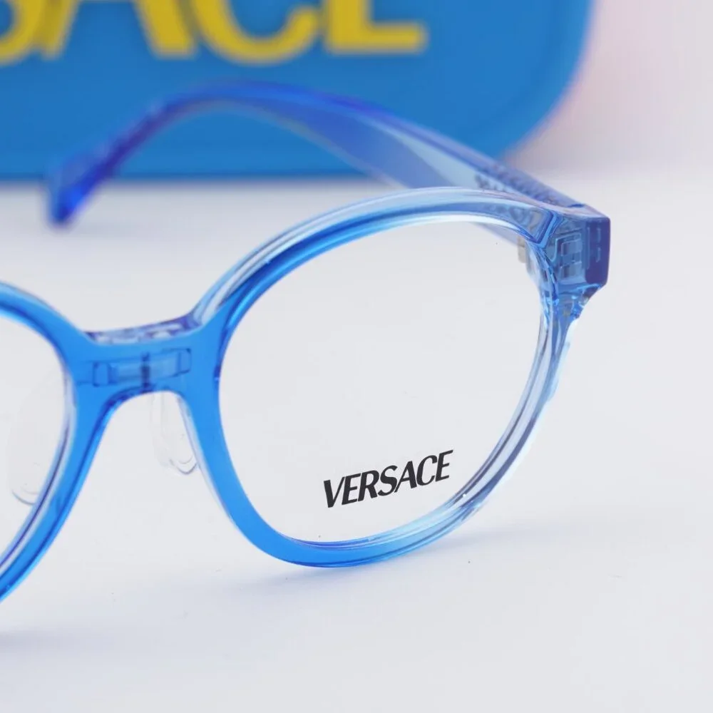 Versace Kids VK3012 5532 Round Eyeglasses - Transparent Blue 47mm
